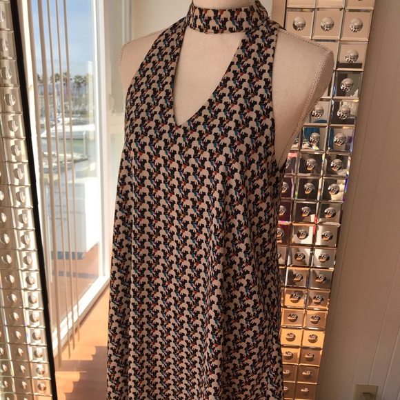 Newborn Baby Blended Dress In Elephant Print Skin Color main image 1